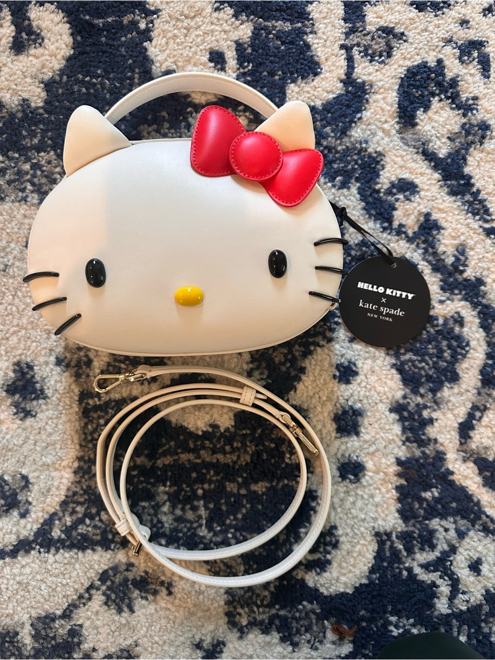 kate spade White Hello Kitty Crossbody with Red Bow